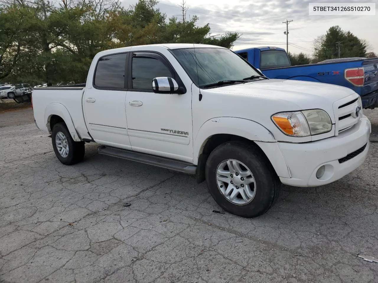 2006 Toyota Tundra Double Cab Sr5 VIN: 5TBET34126S510270 Lot: 78729444