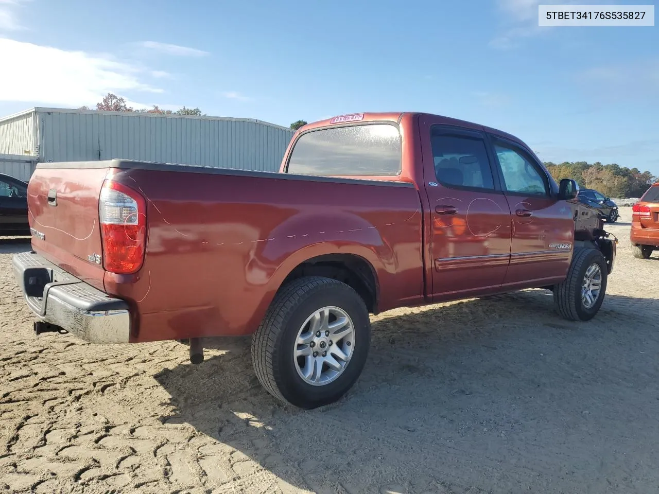 2006 Toyota Tundra Double Cab Sr5 VIN: 5TBET34176S535827 Lot: 78803944