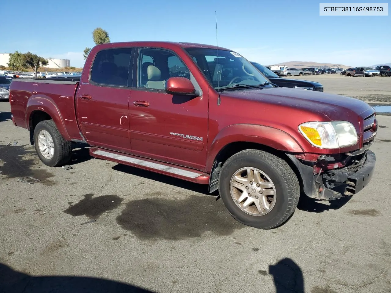 2006 Toyota Tundra Double Cab Limited VIN: 5TBET38116S498753 Lot: 78942844