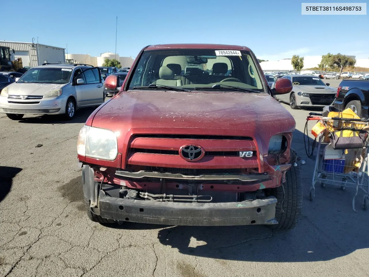 2006 Toyota Tundra Double Cab Limited VIN: 5TBET38116S498753 Lot: 78942844