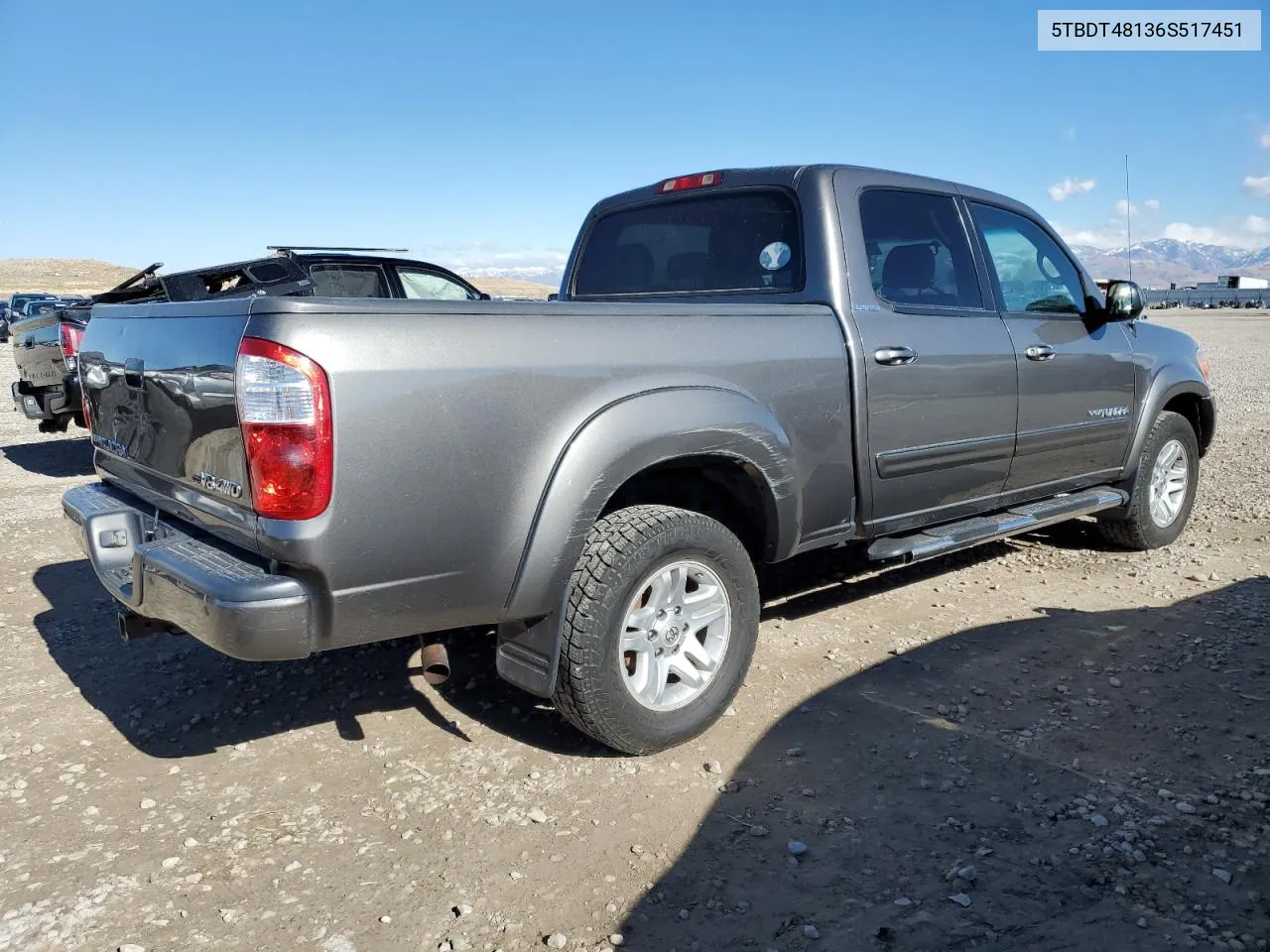 2006 Toyota Tundra Double Cab Limited VIN: 5TBDT48136S517451 Lot: 79334554