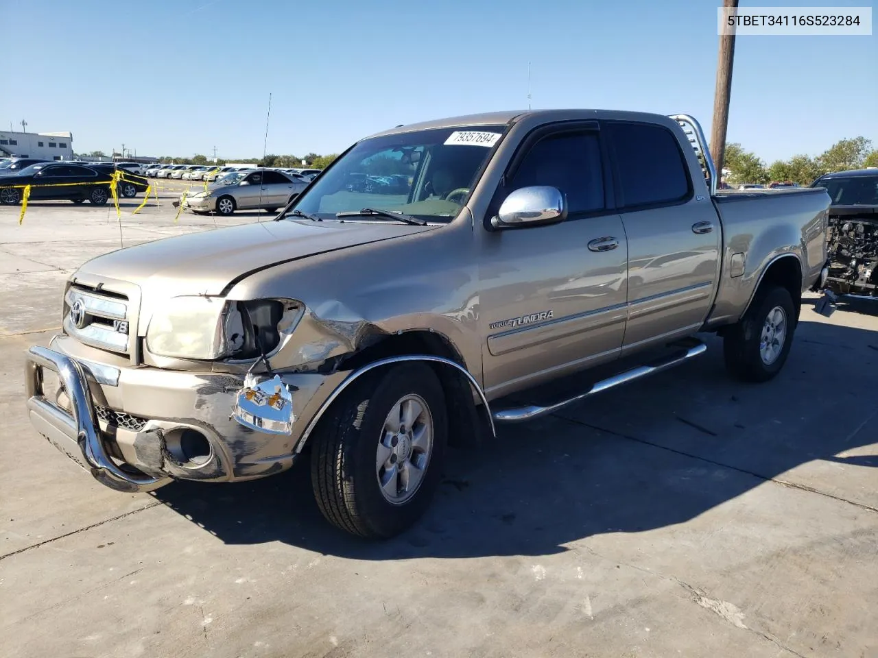 2006 Toyota Tundra Double Cab Sr5 VIN: 5TBET34116S523284 Lot: 79357694