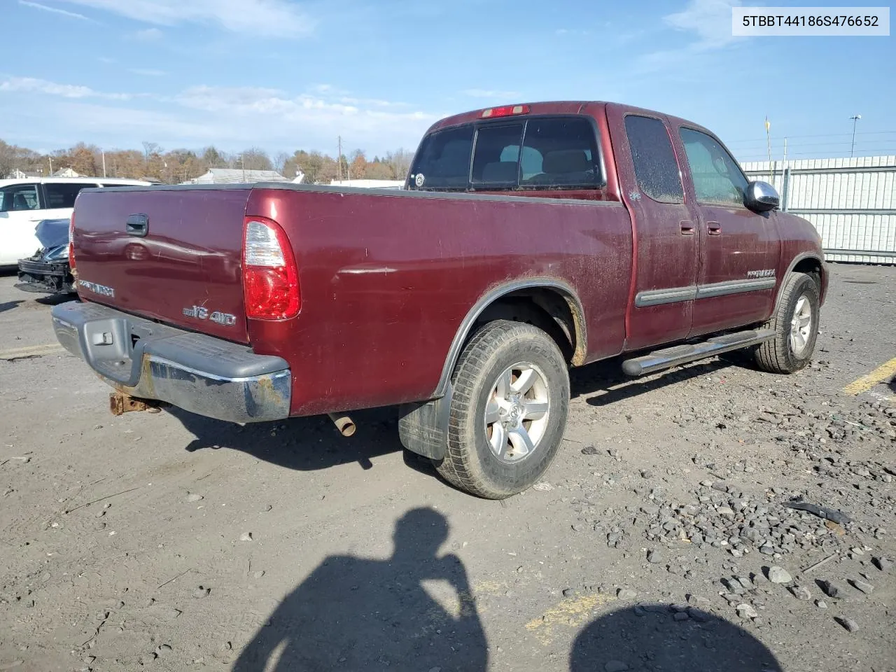 2006 Toyota Tundra Access Cab Sr5 VIN: 5TBBT44186S476652 Lot: 79423884