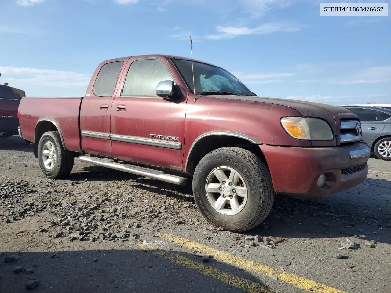 2006 Toyota Tundra Access Cab Sr5 VIN: 5TBBT44186S476652 Lot: 79423884