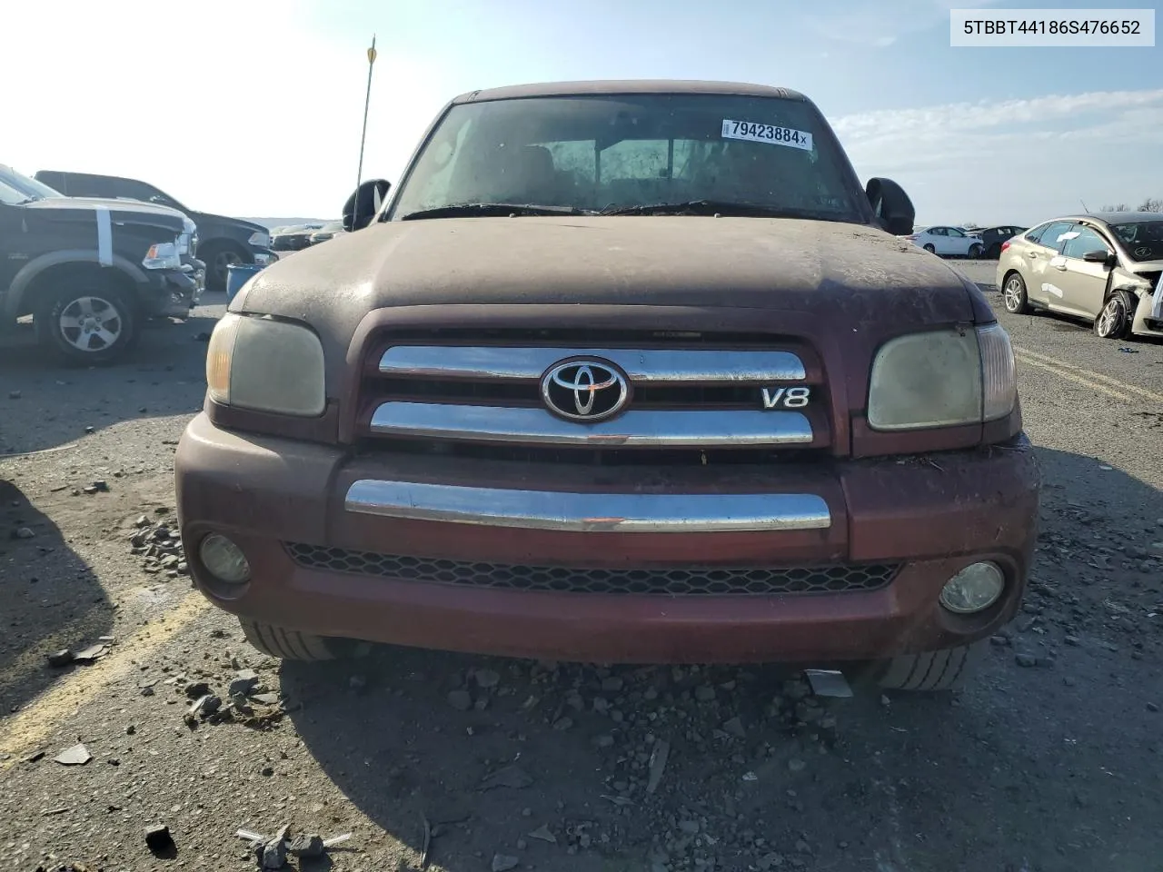 2006 Toyota Tundra Access Cab Sr5 VIN: 5TBBT44186S476652 Lot: 79423884