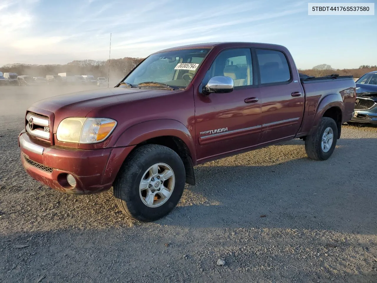 2006 Toyota Tundra Double Cab Sr5 VIN: 5TBDT44176S537580 Lot: 80305794