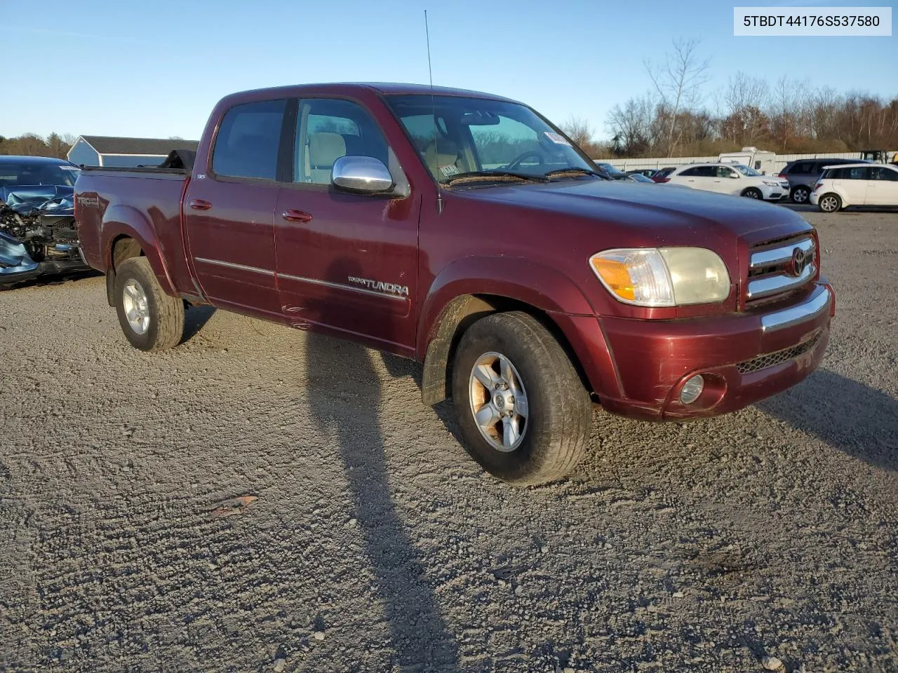 2006 Toyota Tundra Double Cab Sr5 VIN: 5TBDT44176S537580 Lot: 80305794