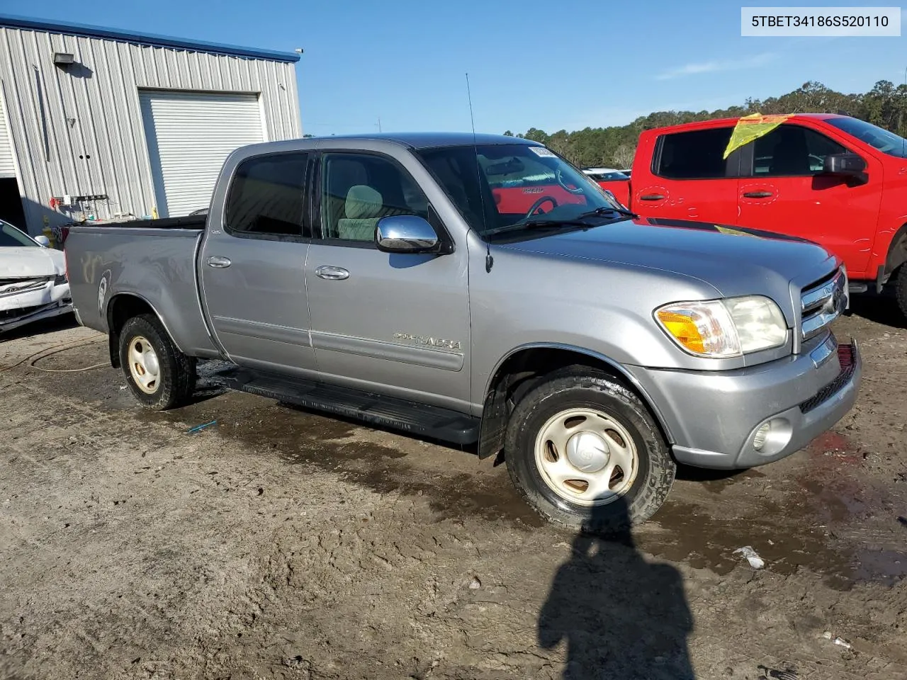 2006 Toyota Tundra Double Cab Sr5 VIN: 5TBET34186S520110 Lot: 80329384