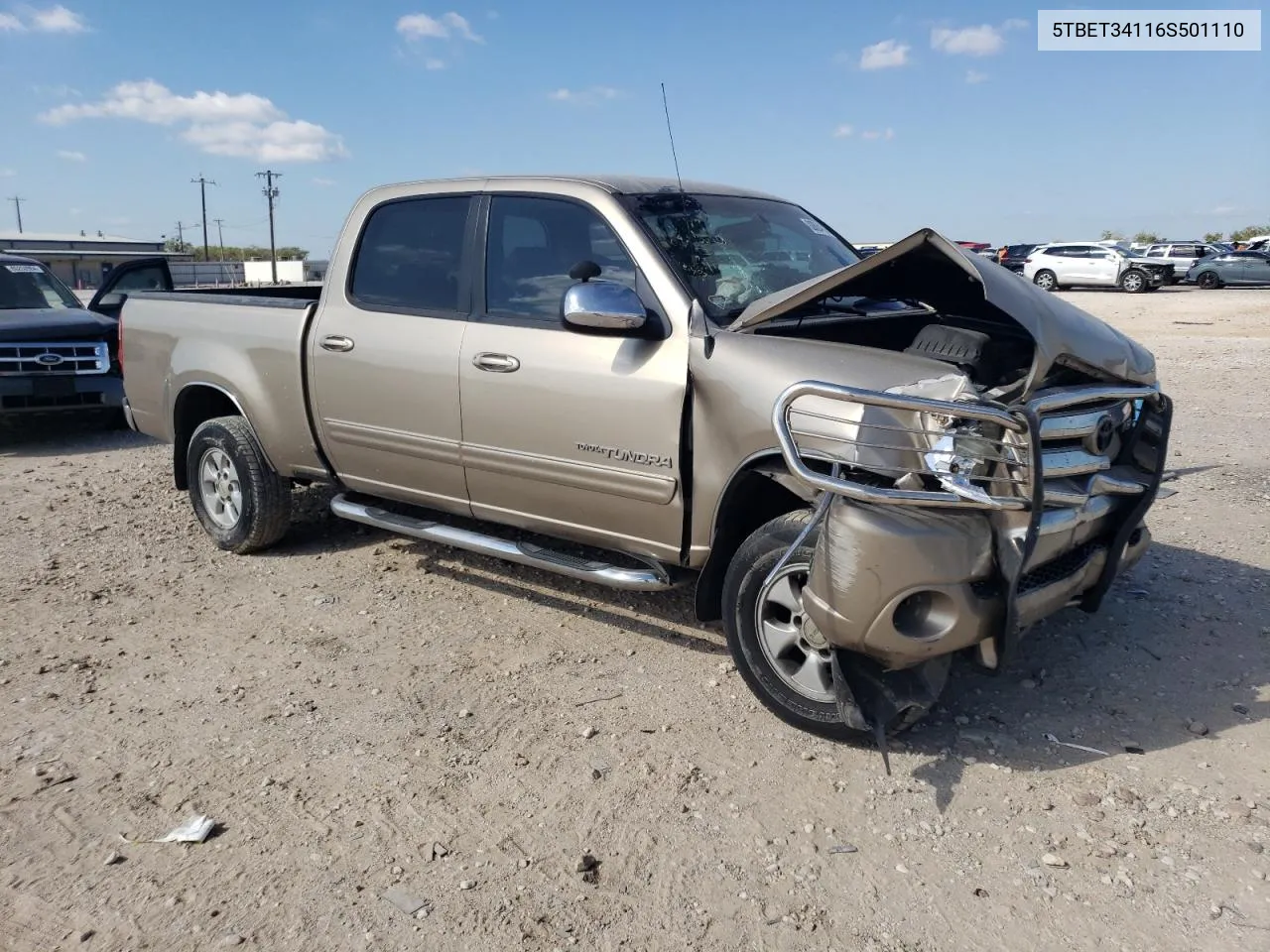 2006 Toyota Tundra Double Cab Sr5 VIN: 5TBET34116S501110 Lot: 80624184