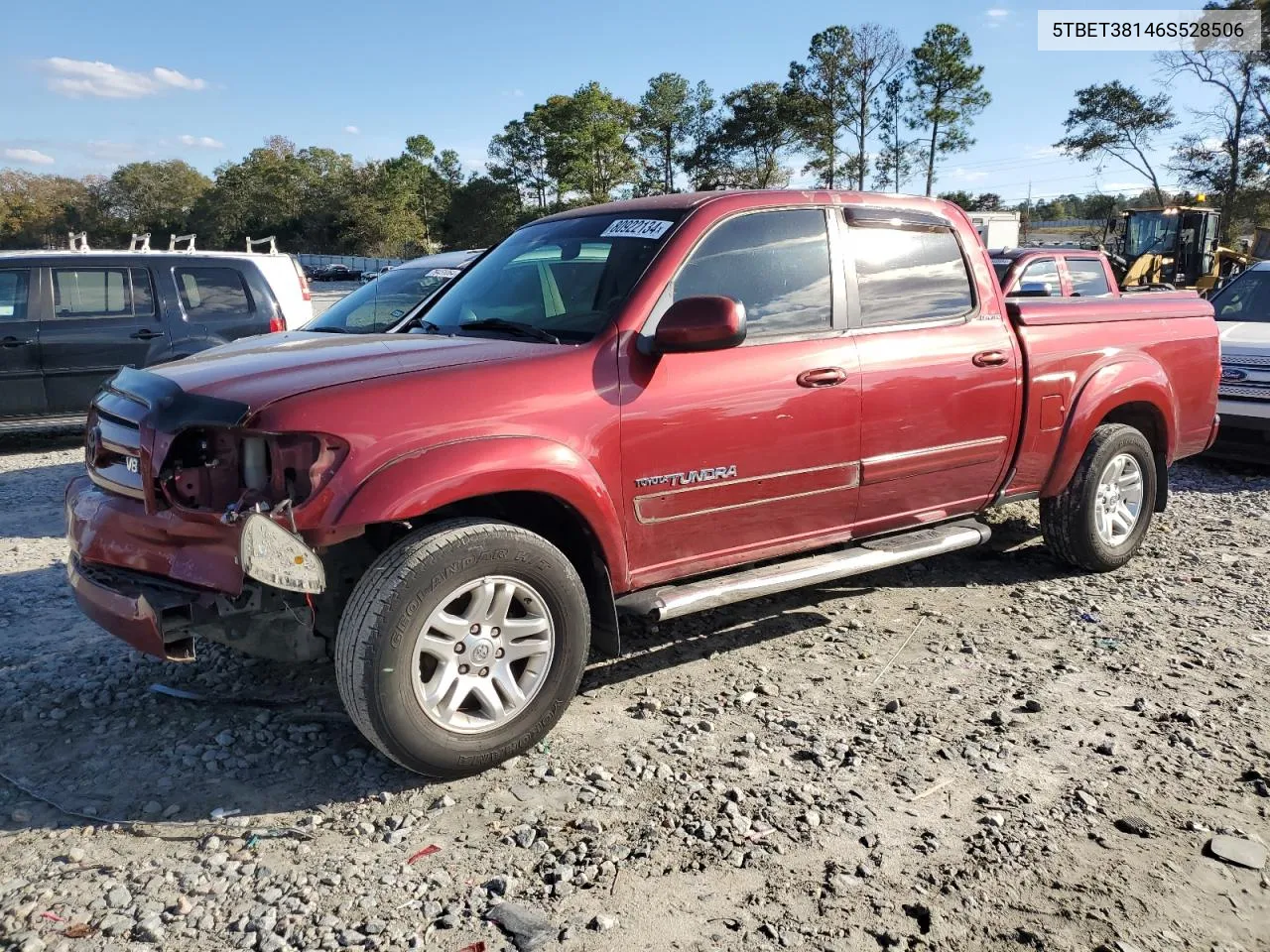 2006 Toyota Tundra Double Cab Limited VIN: 5TBET38146S528506 Lot: 80922134