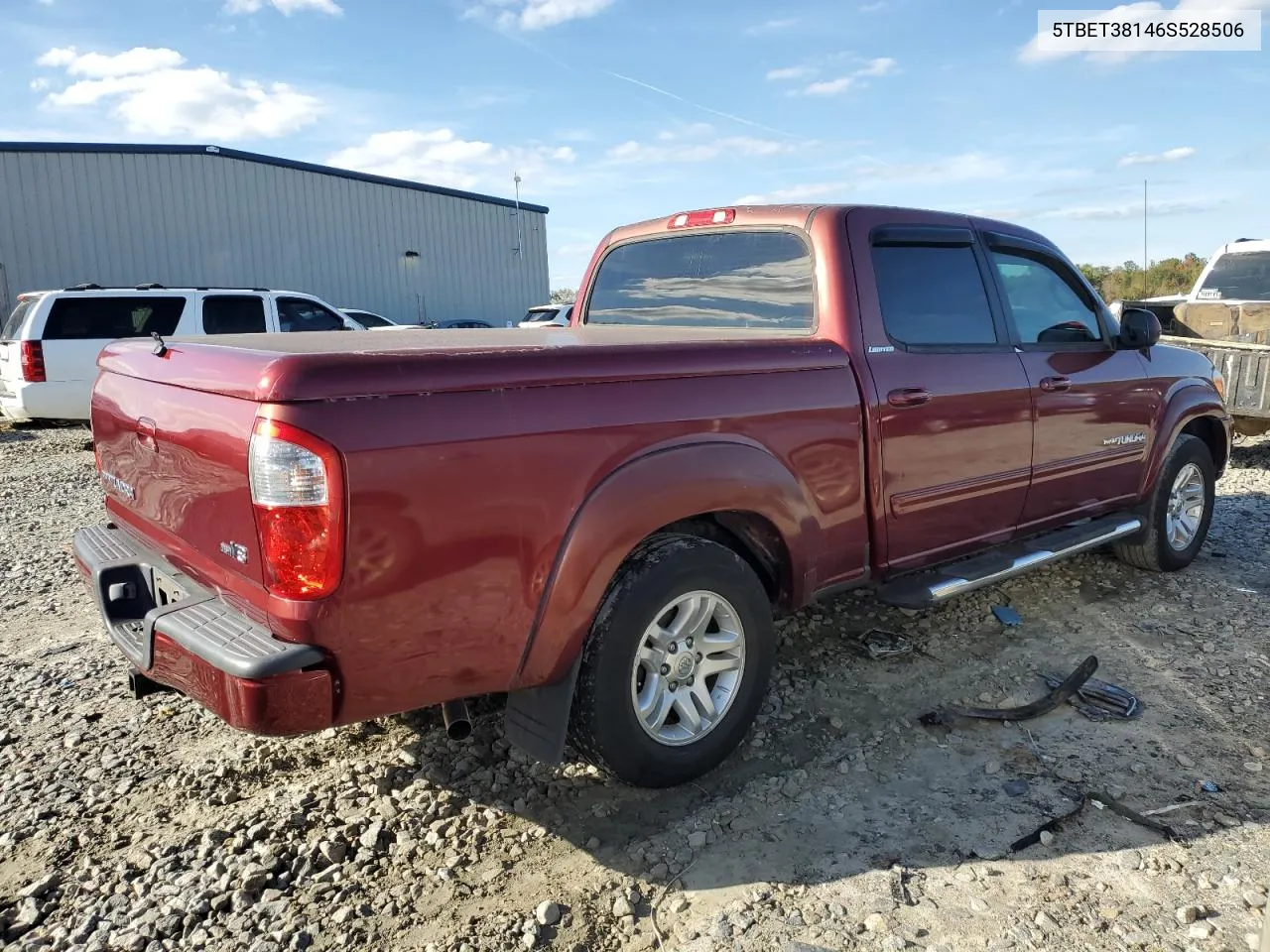 2006 Toyota Tundra Double Cab Limited VIN: 5TBET38146S528506 Lot: 80922134