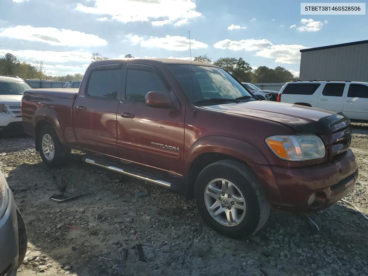 2006 Toyota Tundra Double Cab Limited VIN: 5TBET38146S528506 Lot: 80922134