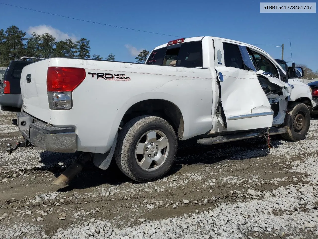 2007 Toyota Tundra Double Cab Sr5 VIN: 5TBRT54177S451747 Lot: 48743344