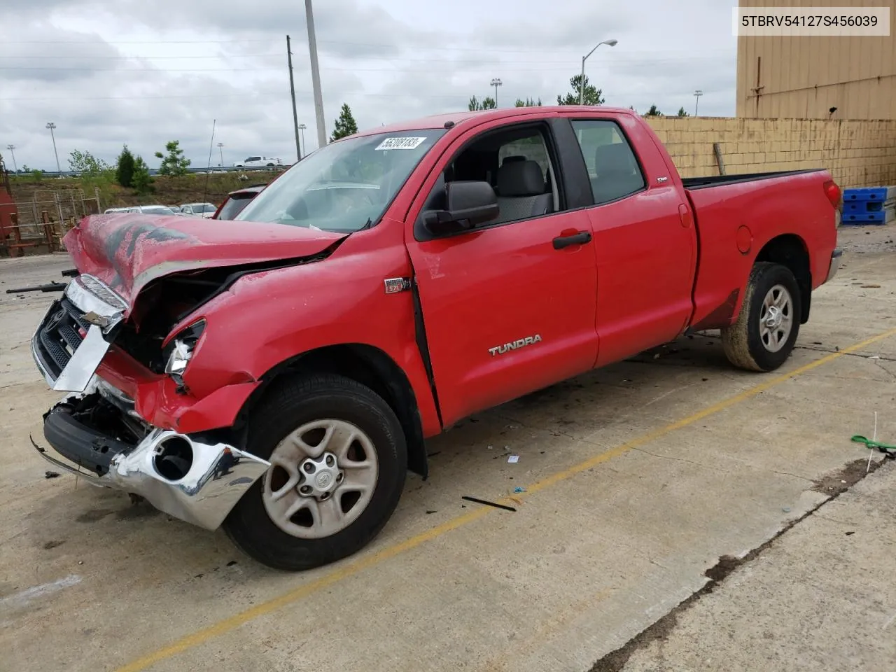 2007 Toyota Tundra Double Cab Sr5 VIN: 5TBRV54127S456039 Lot: 56208183