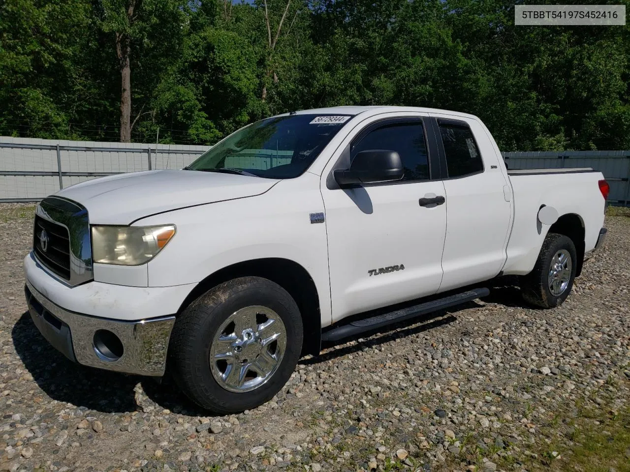 2007 Toyota Tundra Double Cab Sr5 VIN: 5TBBT54197S452416 Lot: 56729344