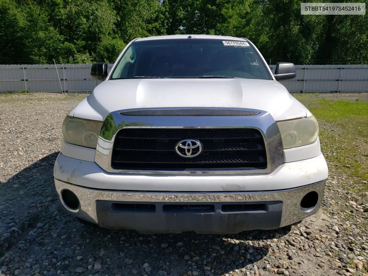 2007 Toyota Tundra Double Cab Sr5 VIN: 5TBBT54197S452416 Lot: 56729344