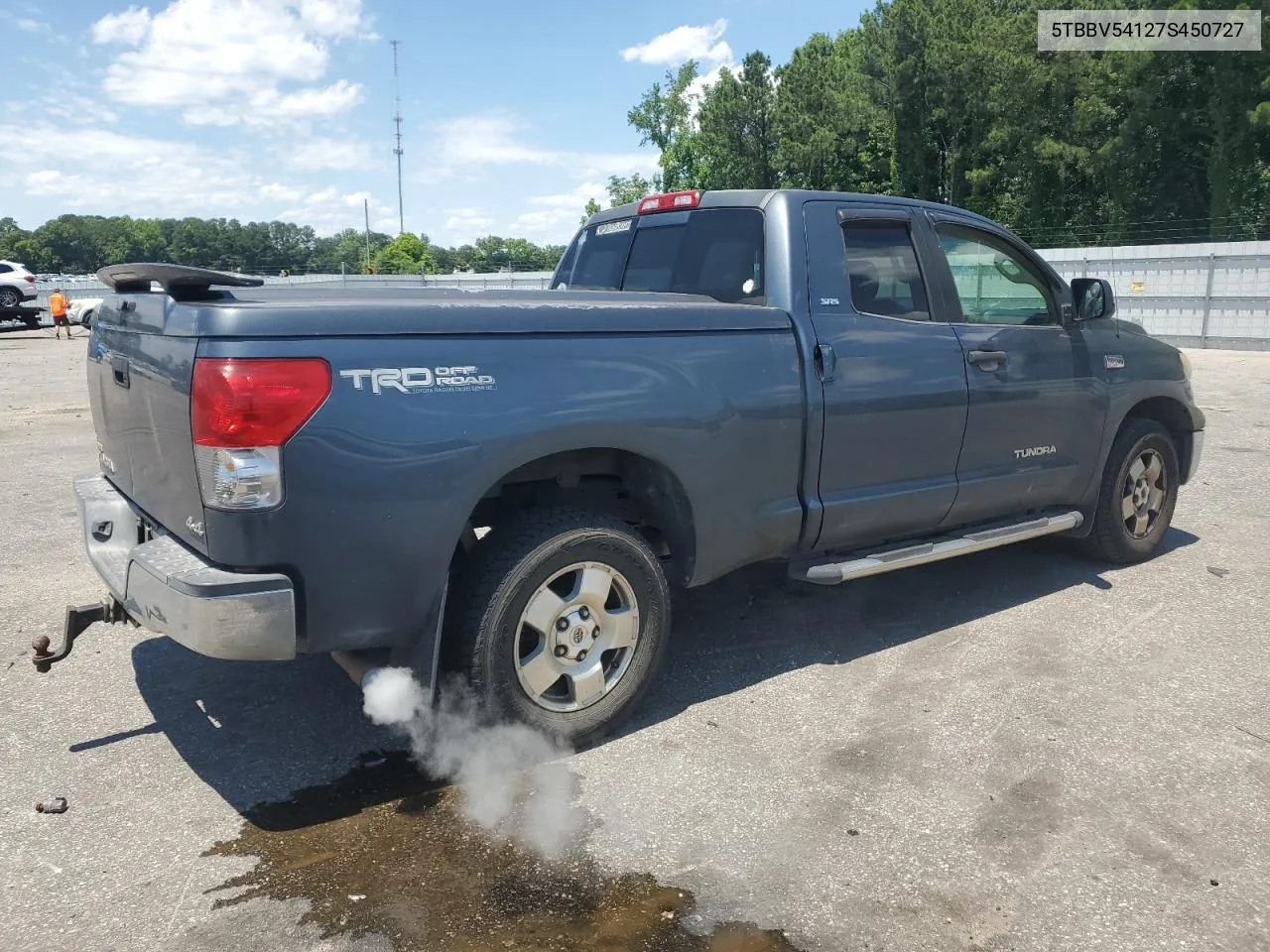 2007 Toyota Tundra Double Cab Sr5 VIN: 5TBBV54127S450727 Lot: 56830704