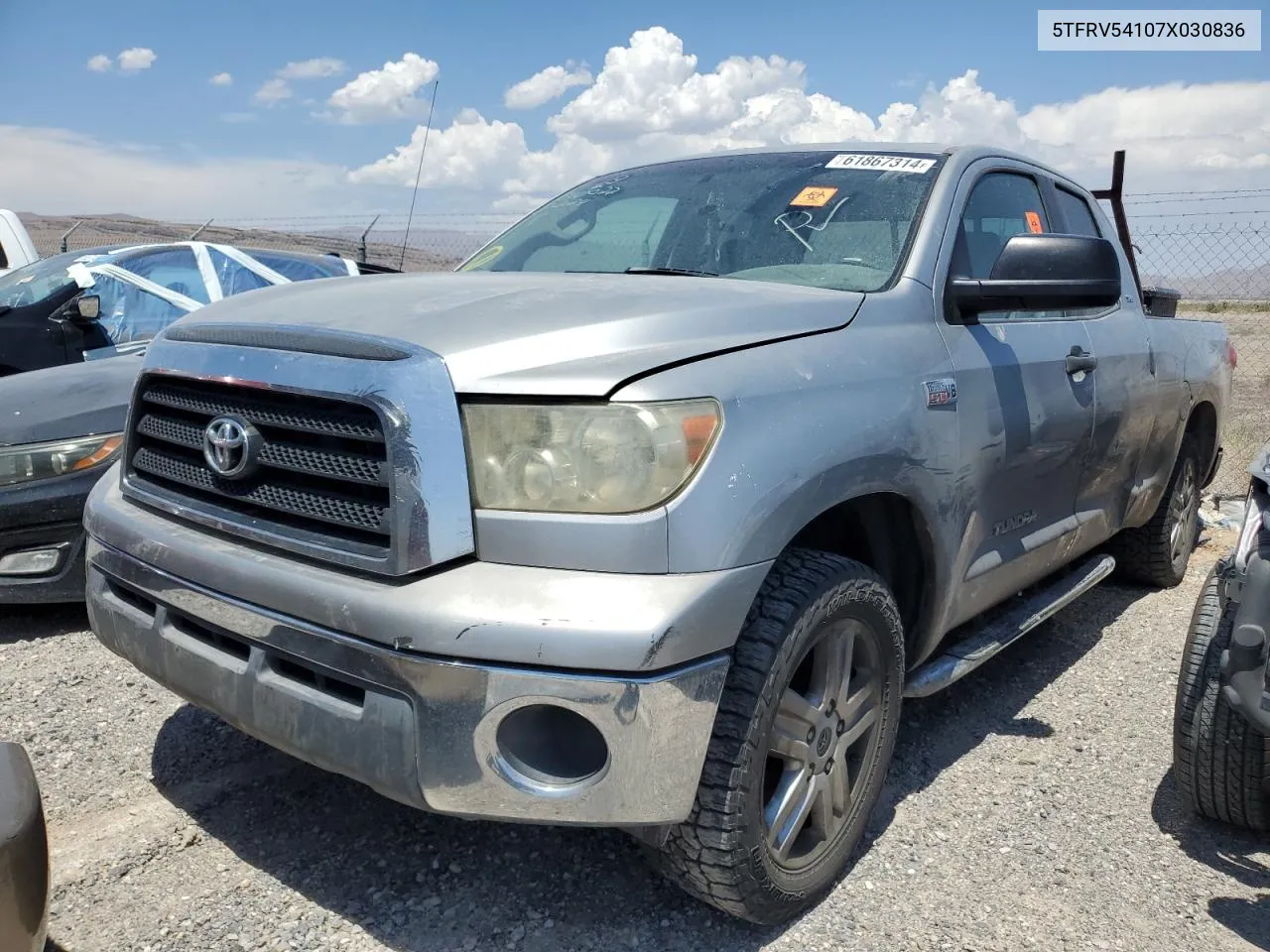 2007 Toyota Tundra Double Cab Sr5 VIN: 5TFRV54107X030836 Lot: 61867314