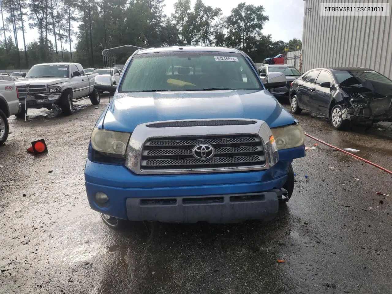 2007 Toyota Tundra Double Cab Limited VIN: 5TBBV58117S481011 Lot: 64244014