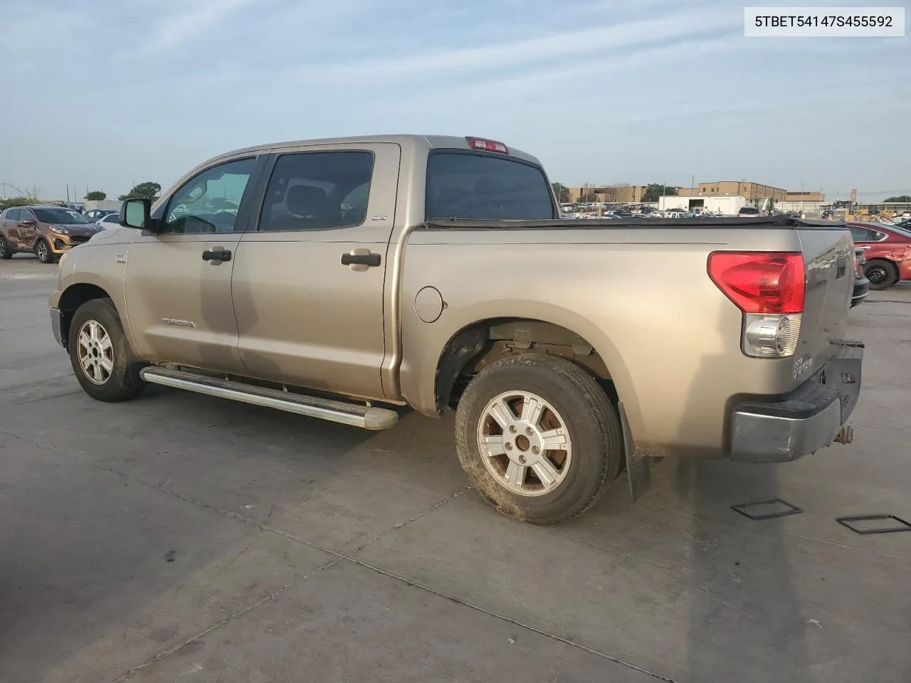 2007 Toyota Tundra Crewmax Sr5 VIN: 5TBET54147S455592 Lot: 65927404