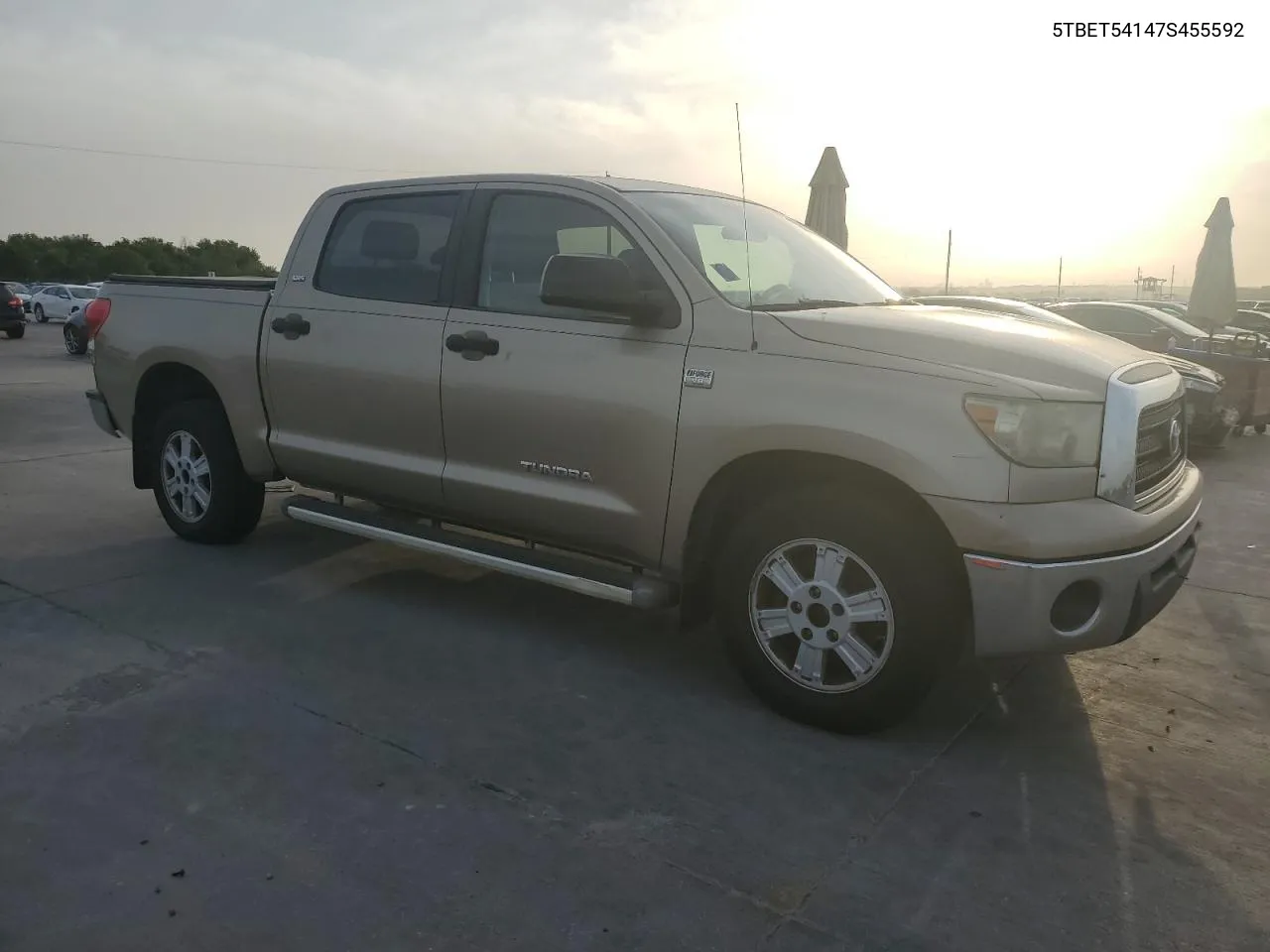 2007 Toyota Tundra Crewmax Sr5 VIN: 5TBET54147S455592 Lot: 65927404