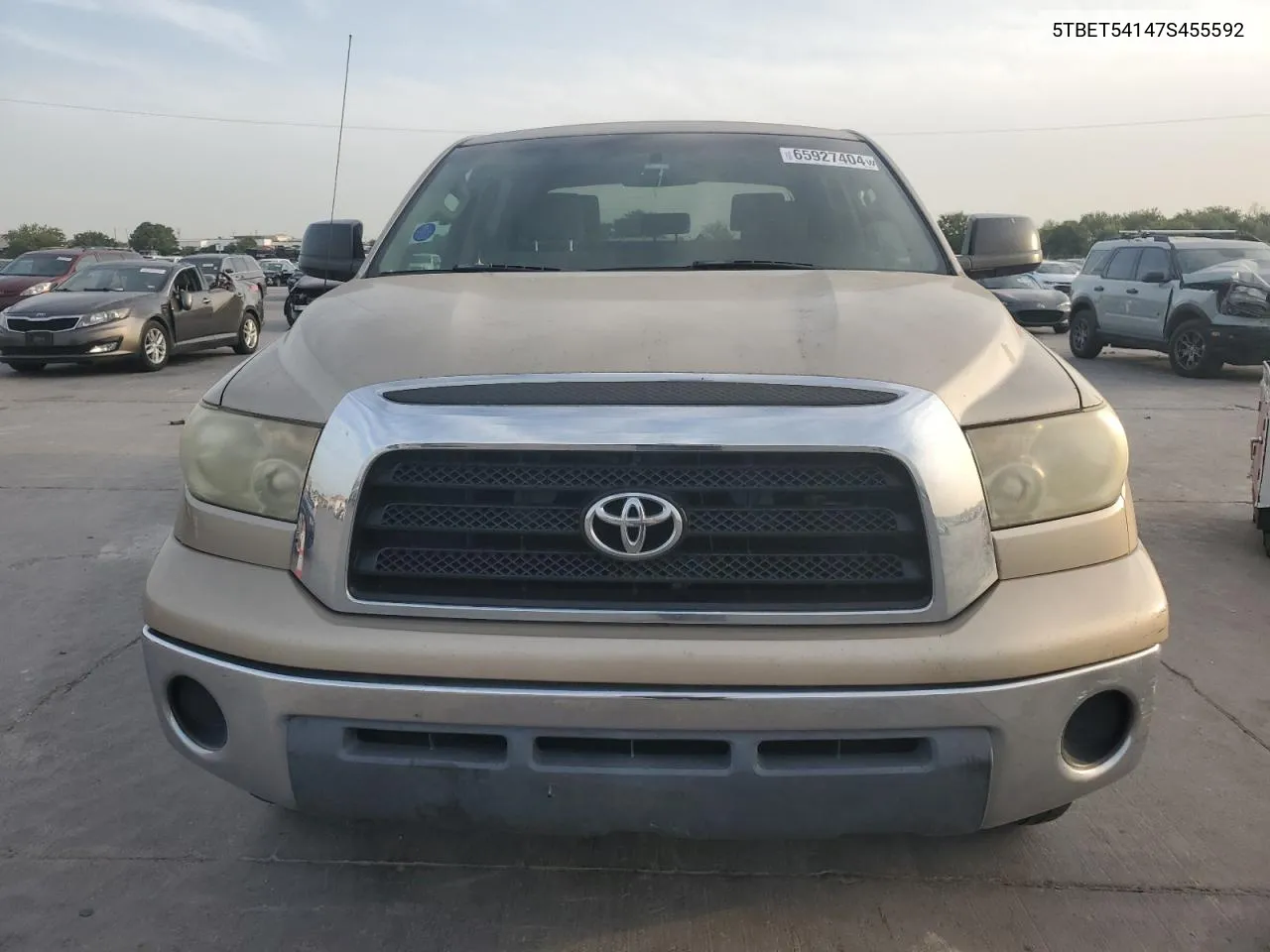 2007 Toyota Tundra Crewmax Sr5 VIN: 5TBET54147S455592 Lot: 65927404