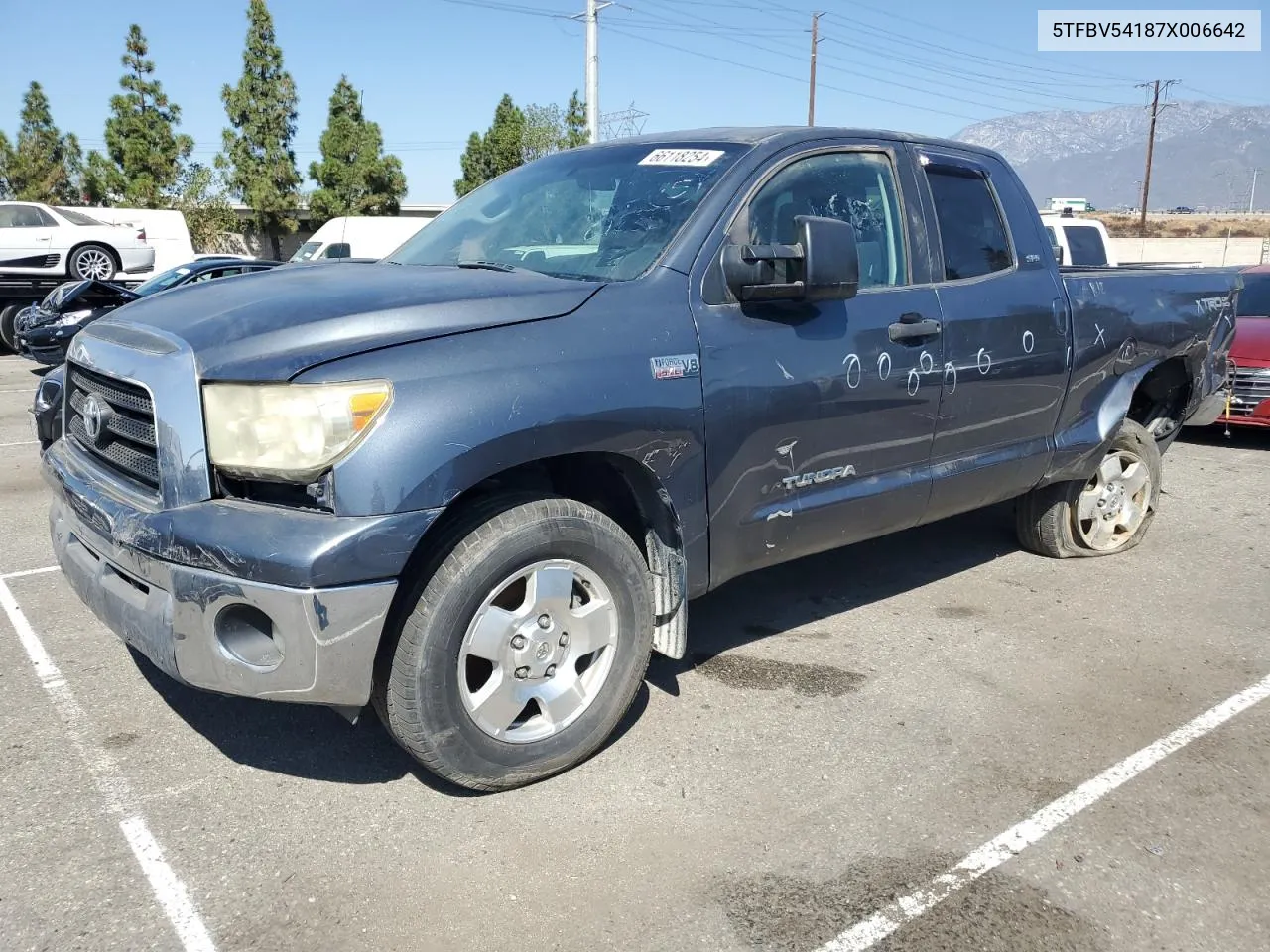 2007 Toyota Tundra Double Cab Sr5 VIN: 5TFBV54187X006642 Lot: 66118254