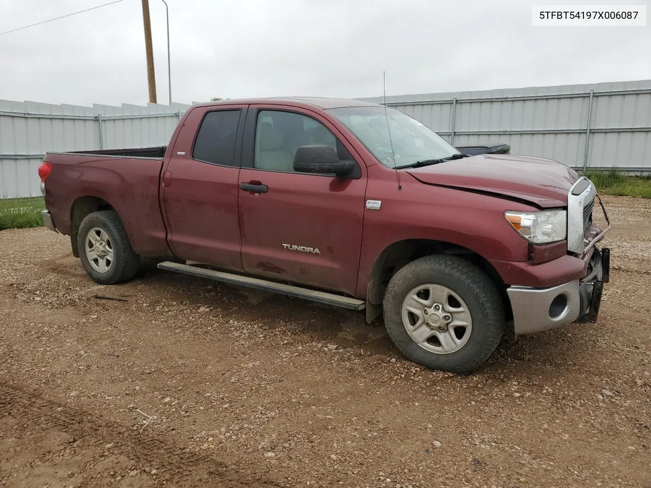 2007 Toyota Tundra Double Cab Sr5 VIN: 5TFBT54197X006087 Lot: 66503314