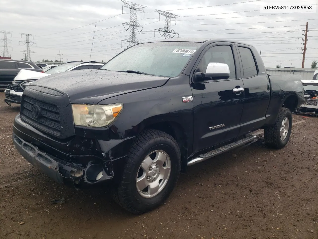 2007 Toyota Tundra Double Cab Limited VIN: 5TFBV58117X029853 Lot: 67403874