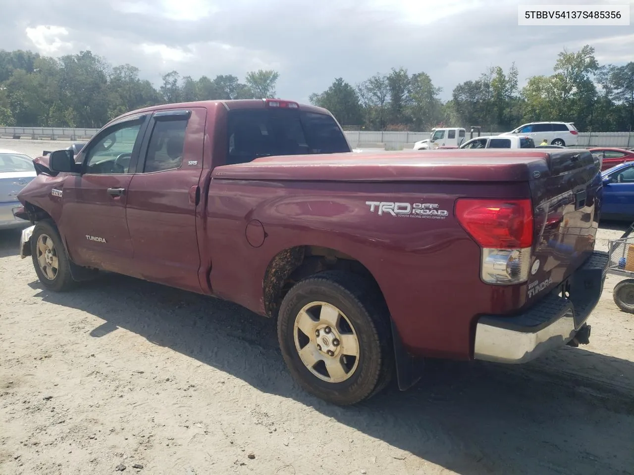 2007 Toyota Tundra Double Cab Sr5 VIN: 5TBBV54137S485356 Lot: 68021374