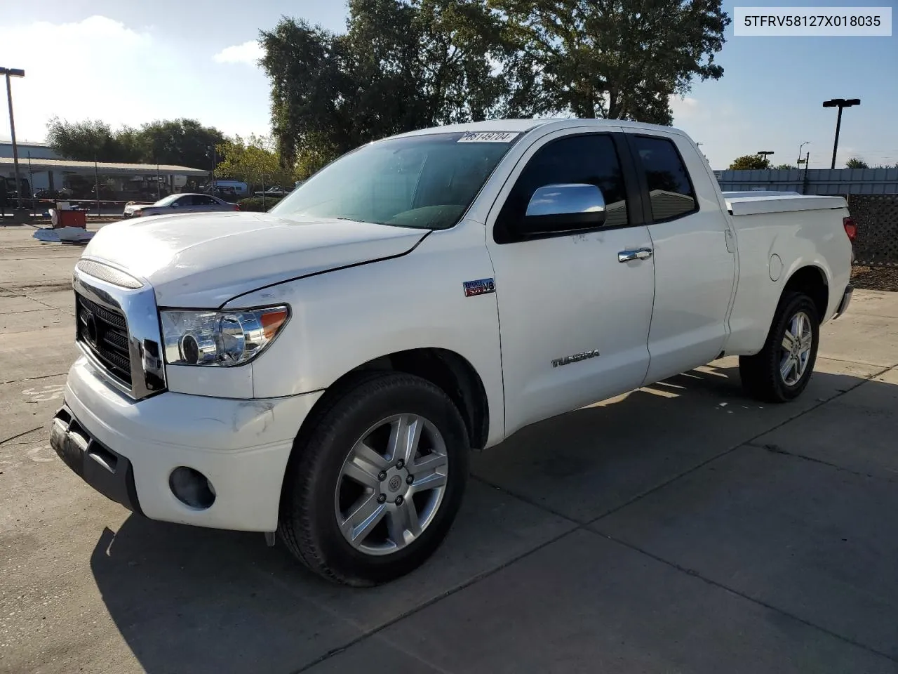 2007 Toyota Tundra Double Cab Limited VIN: 5TFRV58127X018035 Lot: 68149704