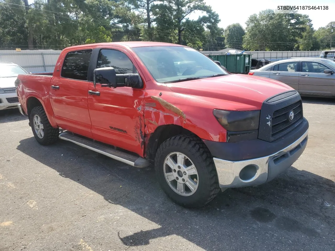 2007 Toyota Tundra Crewmax Sr5 VIN: 5TBDV54187S464138 Lot: 69053134