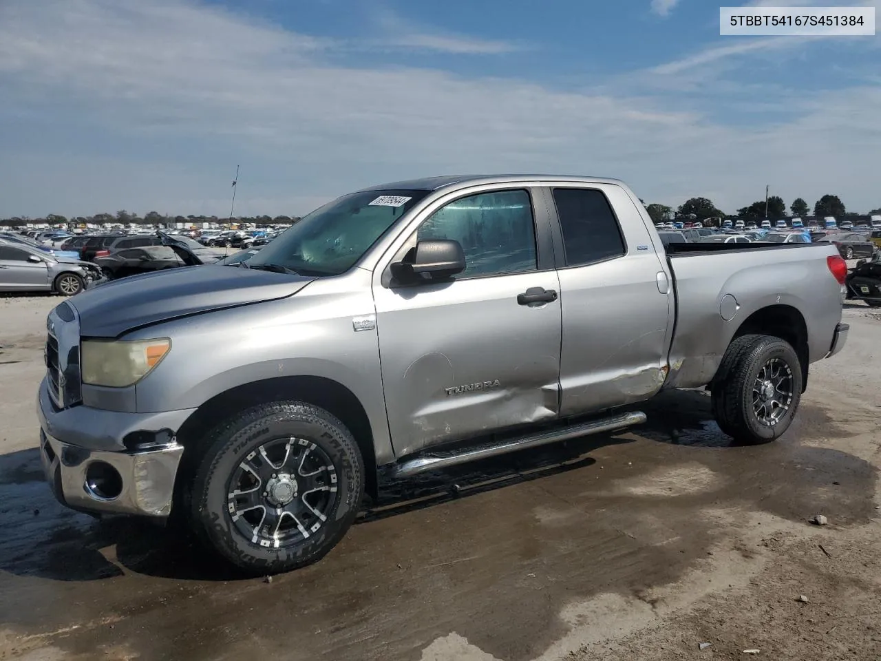 2007 Toyota Tundra Double Cab Sr5 VIN: 5TBBT54167S451384 Lot: 69709544