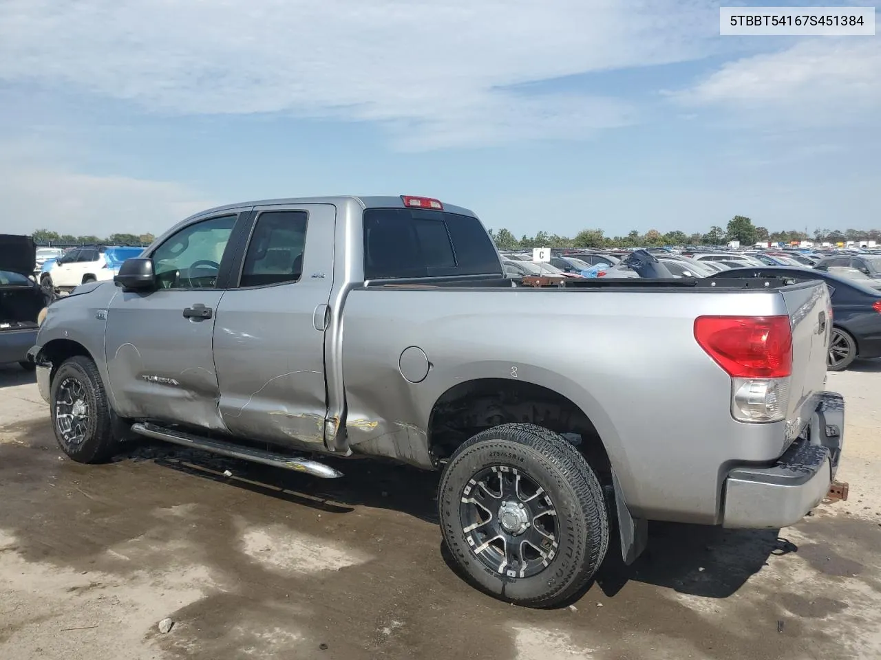 2007 Toyota Tundra Double Cab Sr5 VIN: 5TBBT54167S451384 Lot: 69709544