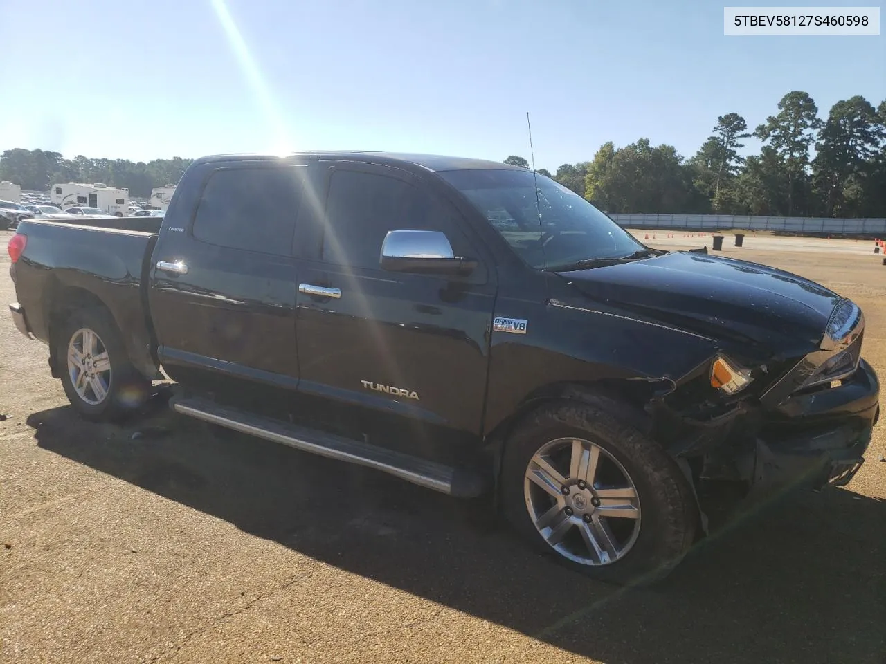 2007 Toyota Tundra Crewmax Limited VIN: 5TBEV58127S460598 Lot: 70029474