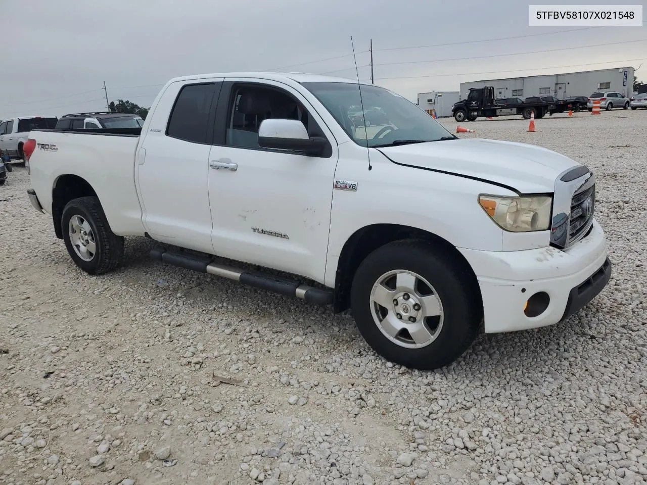 2007 Toyota Tundra Double Cab Limited VIN: 5TFBV58107X021548 Lot: 70246044