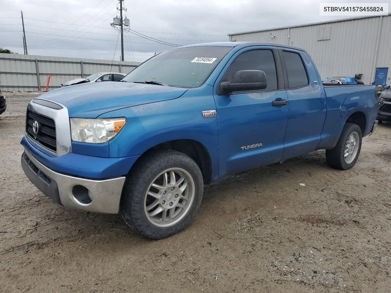 2007 Toyota Tundra Double Cab Sr5 VIN: 5TBRV54157S455824 Lot: 70284094