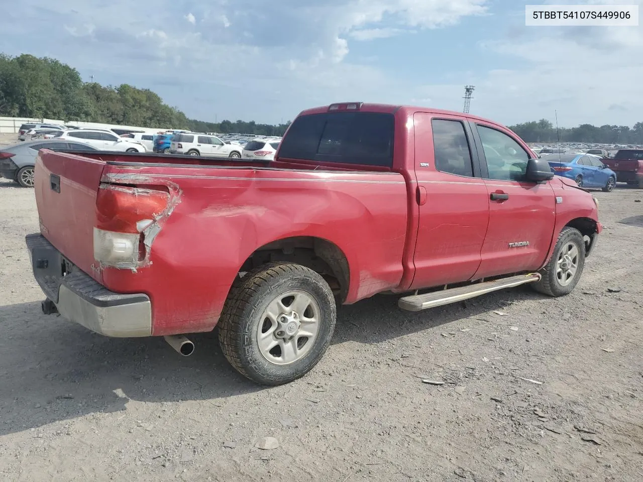 2007 Toyota Tundra Double Cab Sr5 VIN: 5TBBT54107S449906 Lot: 70518724