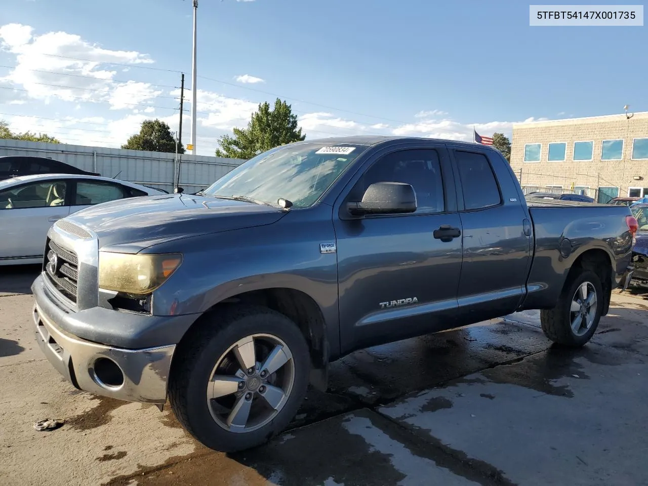 2007 Toyota Tundra Double Cab Sr5 VIN: 5TFBT54147X001735 Lot: 70590834