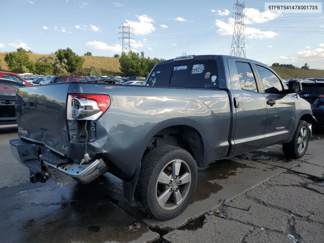 2007 Toyota Tundra Double Cab Sr5 VIN: 5TFBT54147X001735 Lot: 70590834