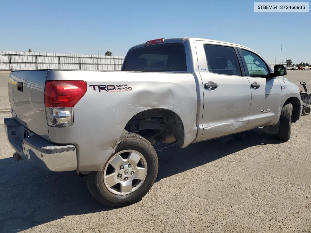 2007 Toyota Tundra Crewmax Sr5 VIN: 5TBEV54137S466805 Lot: 70720044