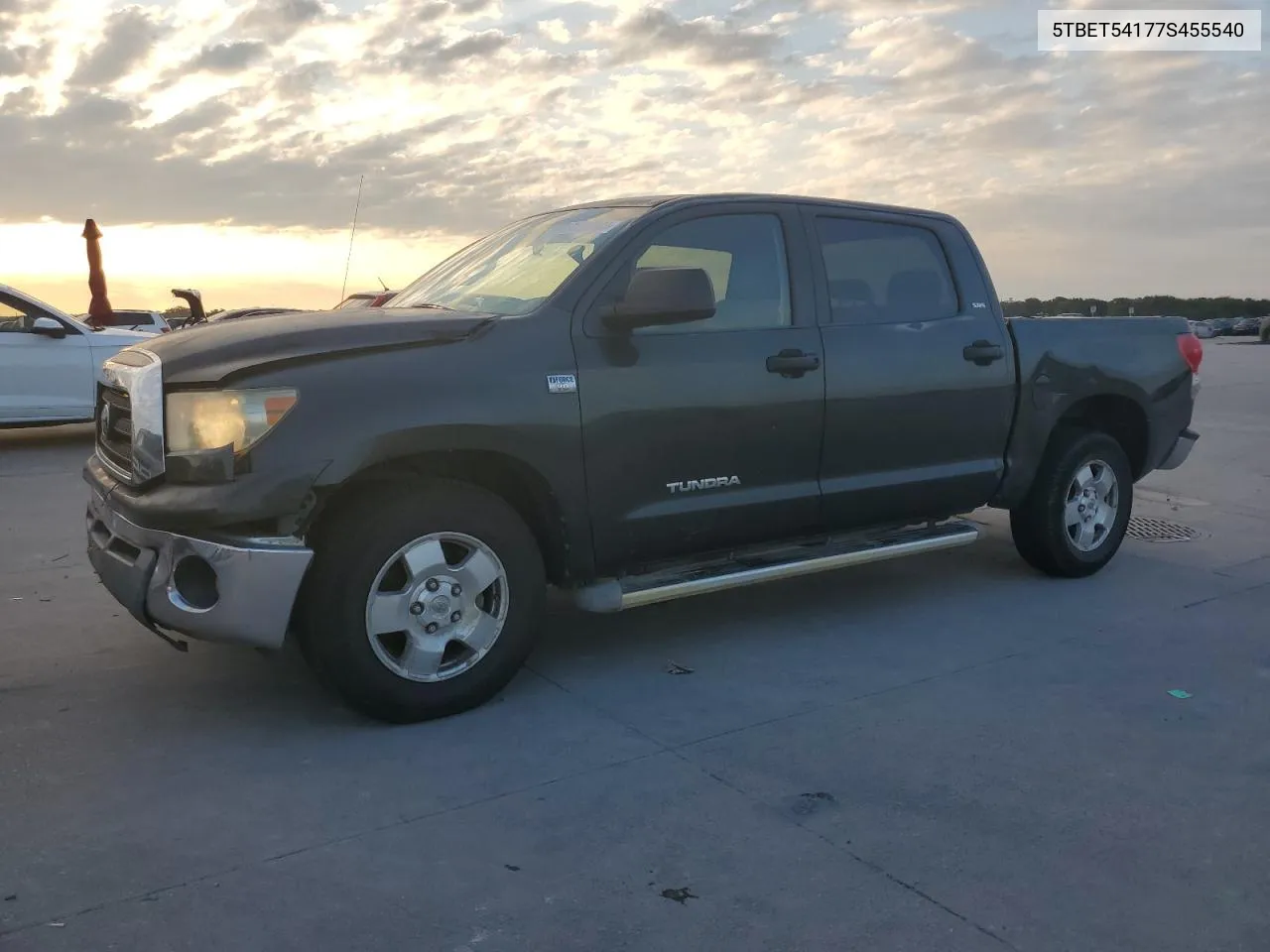 2007 Toyota Tundra Crewmax Sr5 VIN: 5TBET54177S455540 Lot: 71871704