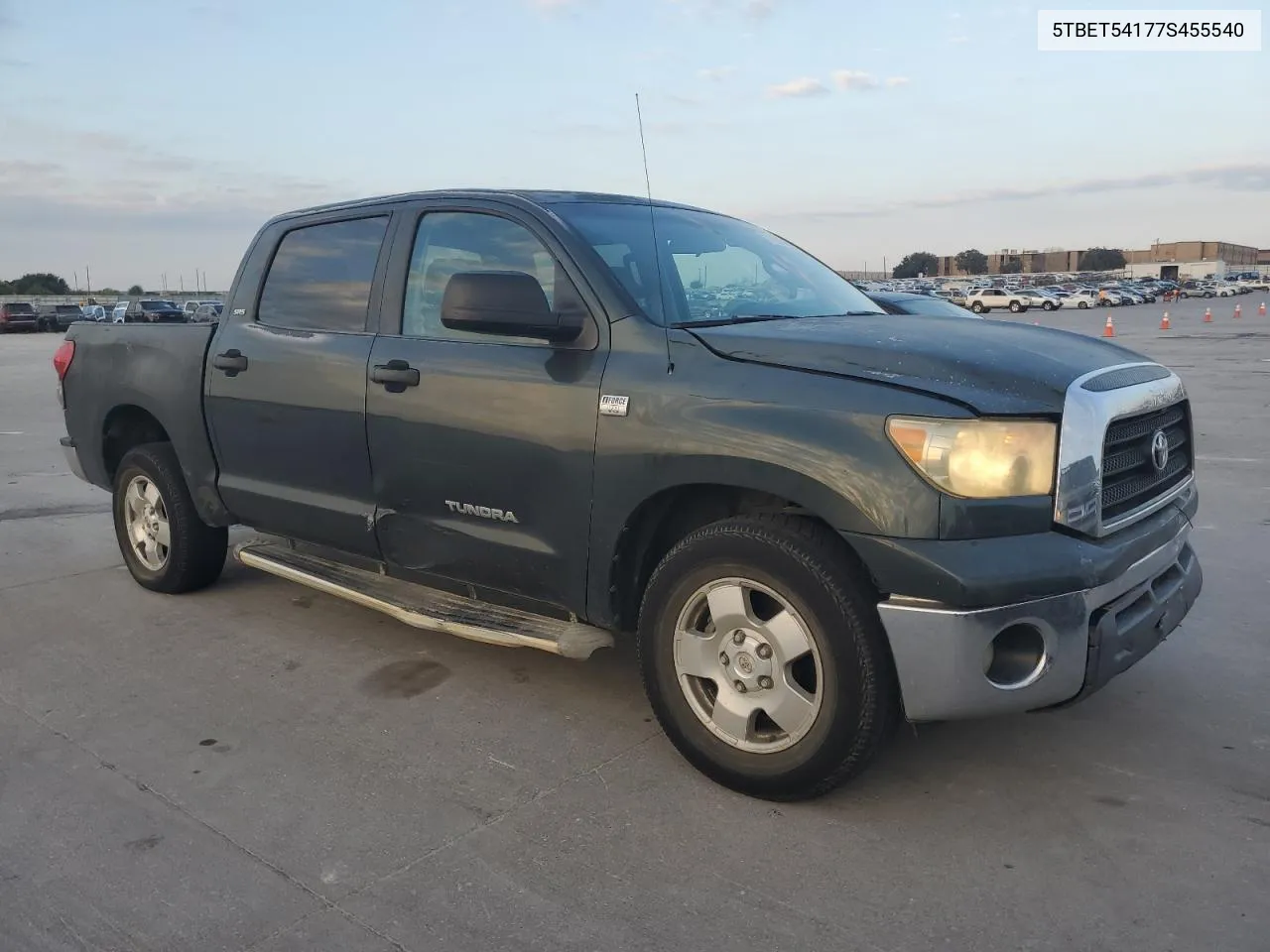 2007 Toyota Tundra Crewmax Sr5 VIN: 5TBET54177S455540 Lot: 71871704