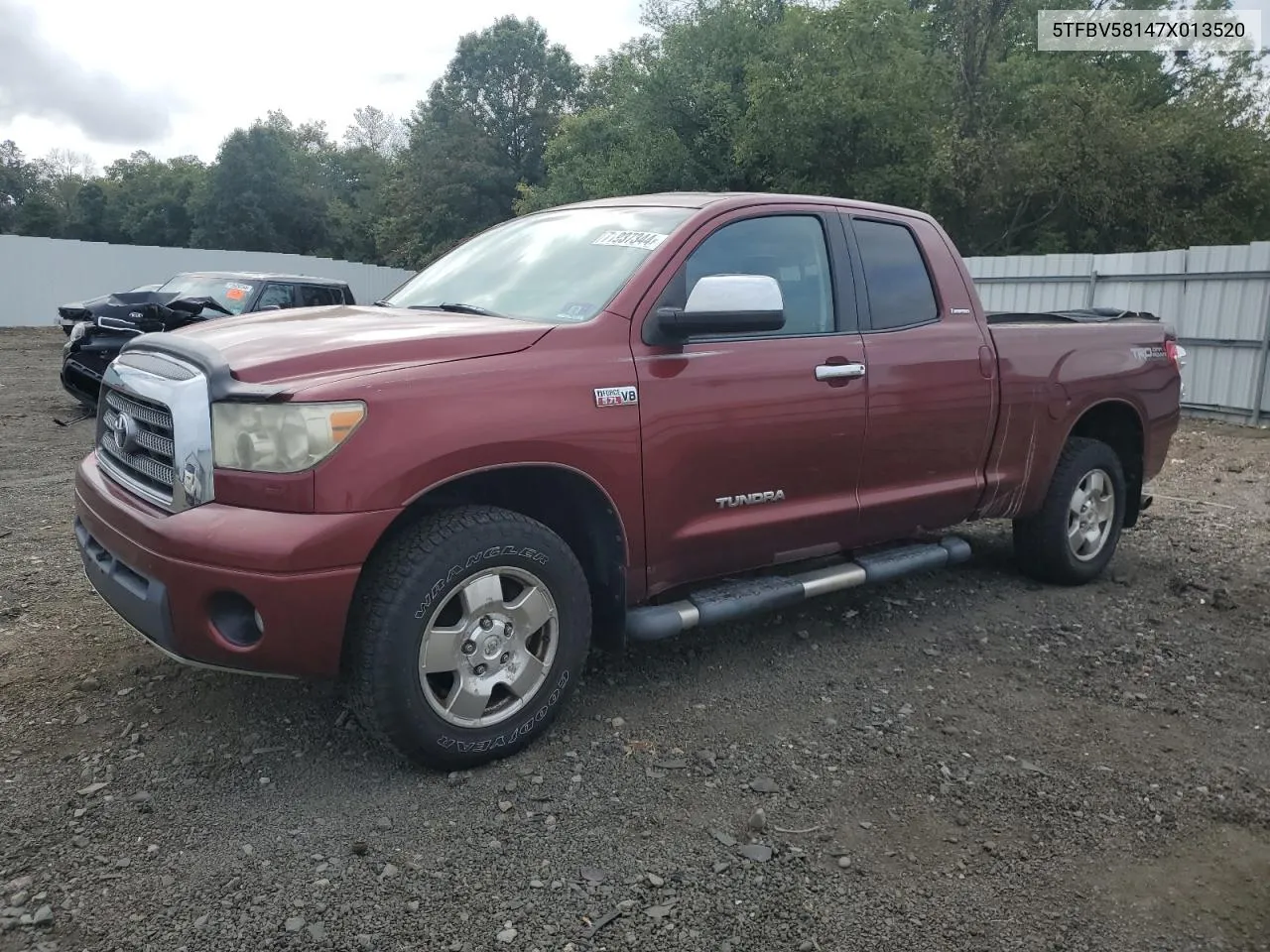 2007 Toyota Tundra Double Cab Limited VIN: 5TFBV58147X013520 Lot: 71937344