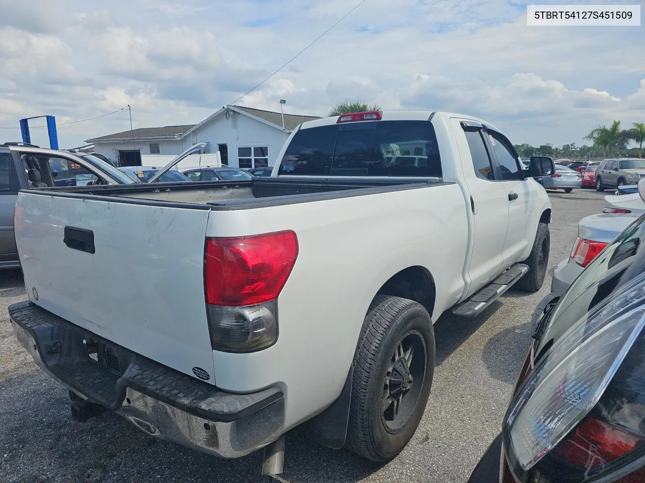 5TBRT54127S451509 2007 Toyota Tundra Double Cab Sr5