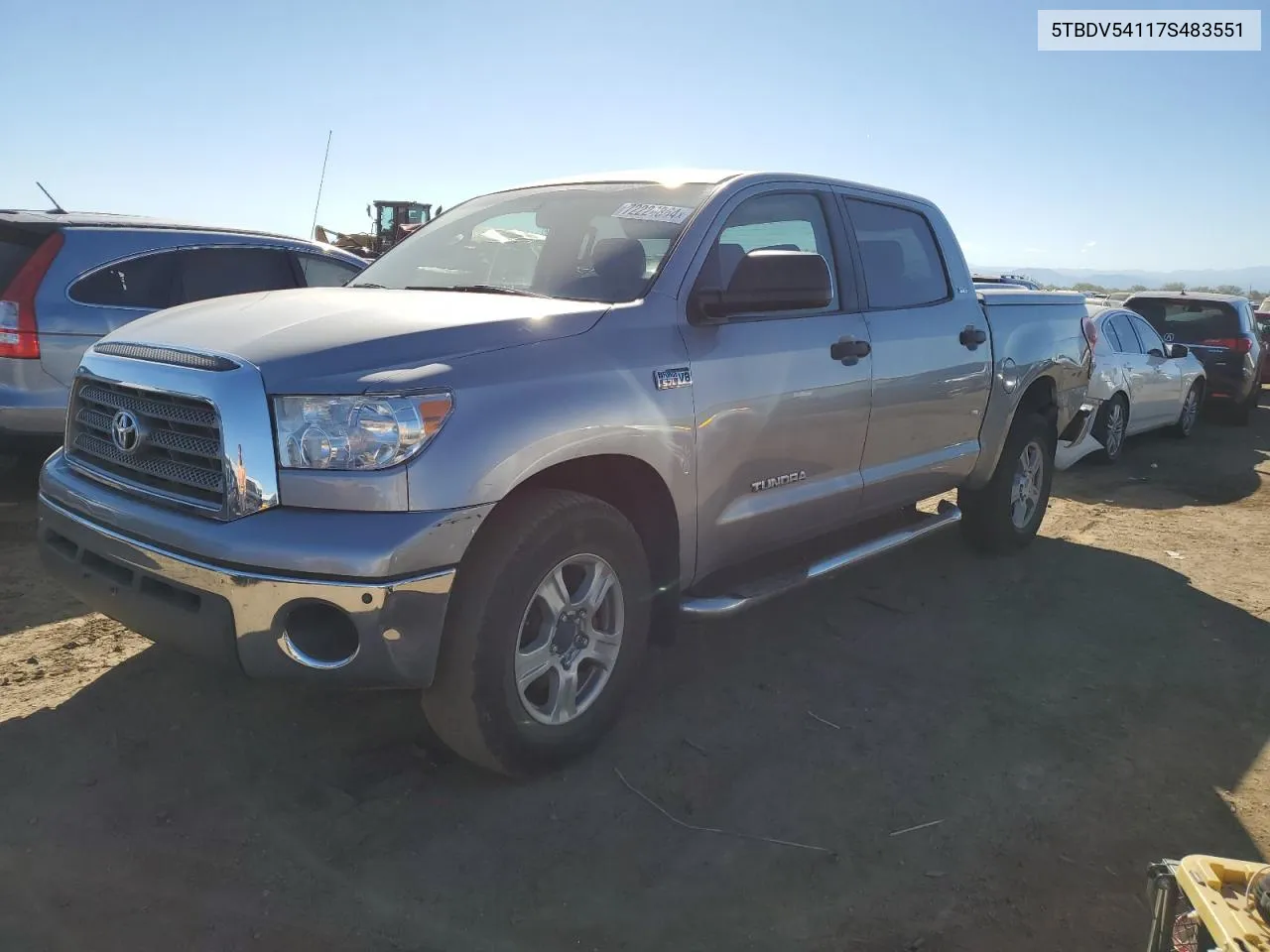 2007 Toyota Tundra Crewmax Sr5 VIN: 5TBDV54117S483551 Lot: 72224864