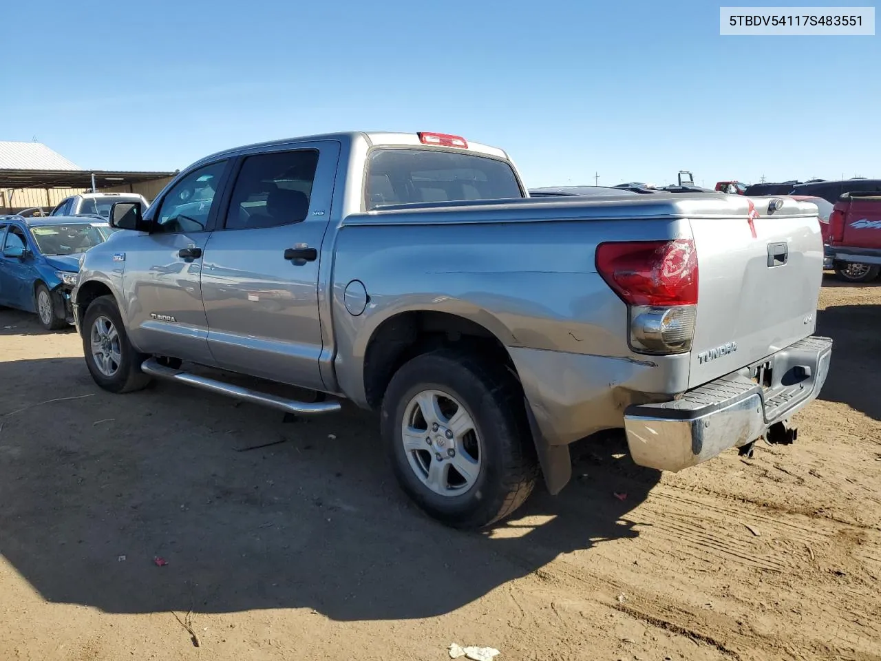 2007 Toyota Tundra Crewmax Sr5 VIN: 5TBDV54117S483551 Lot: 72224864