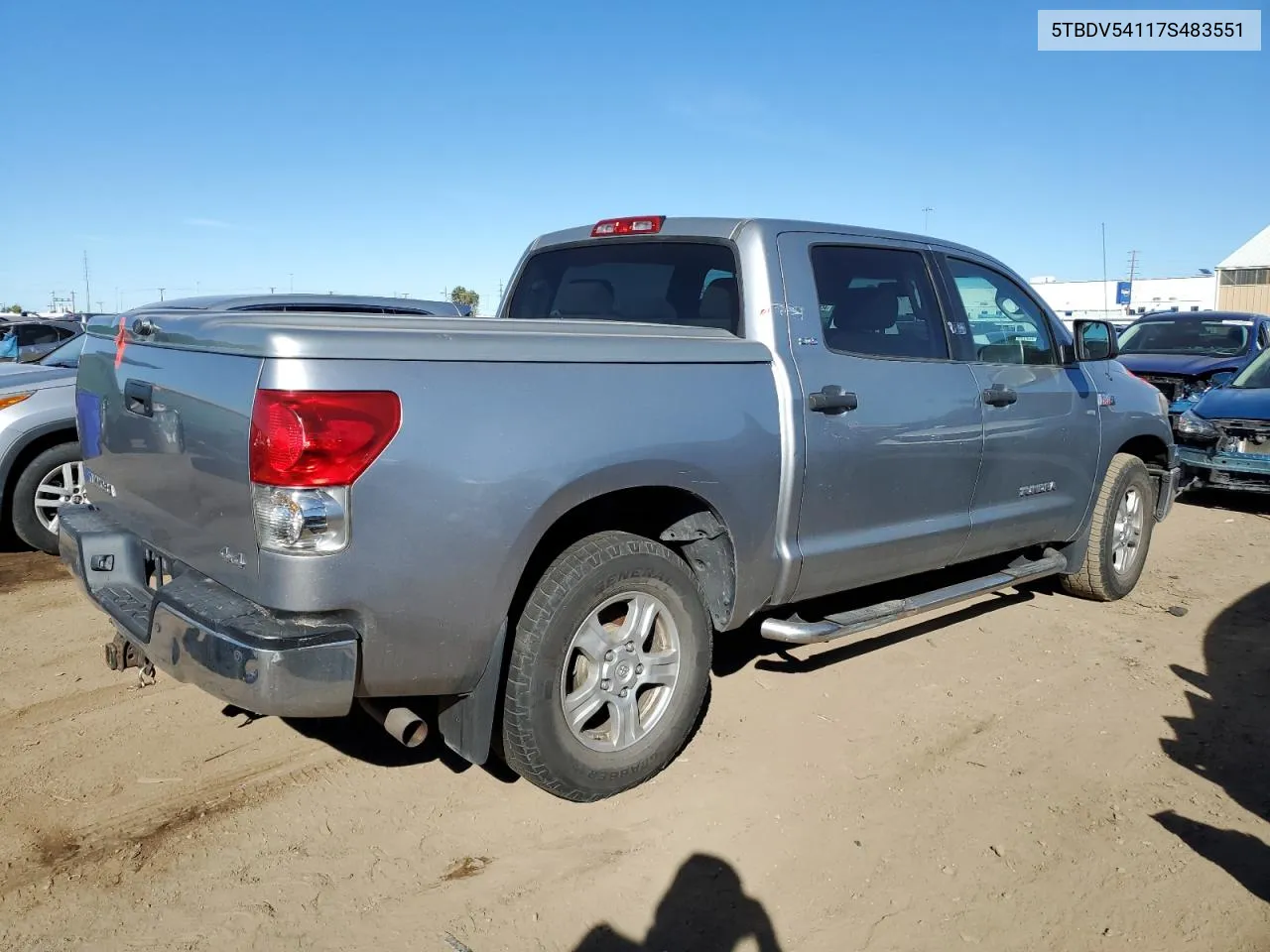 2007 Toyota Tundra Crewmax Sr5 VIN: 5TBDV54117S483551 Lot: 72224864