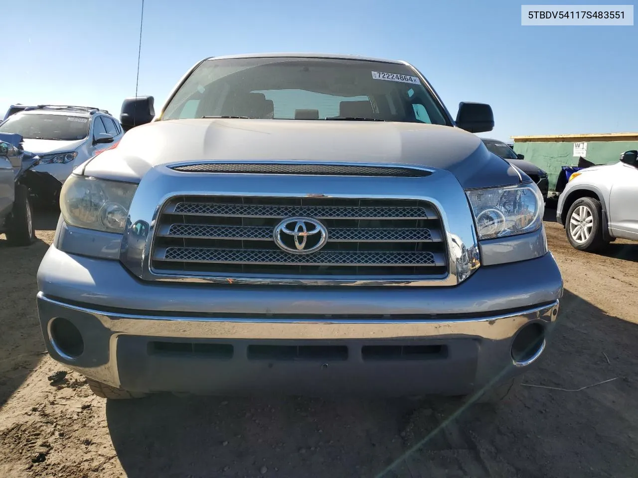 2007 Toyota Tundra Crewmax Sr5 VIN: 5TBDV54117S483551 Lot: 72224864