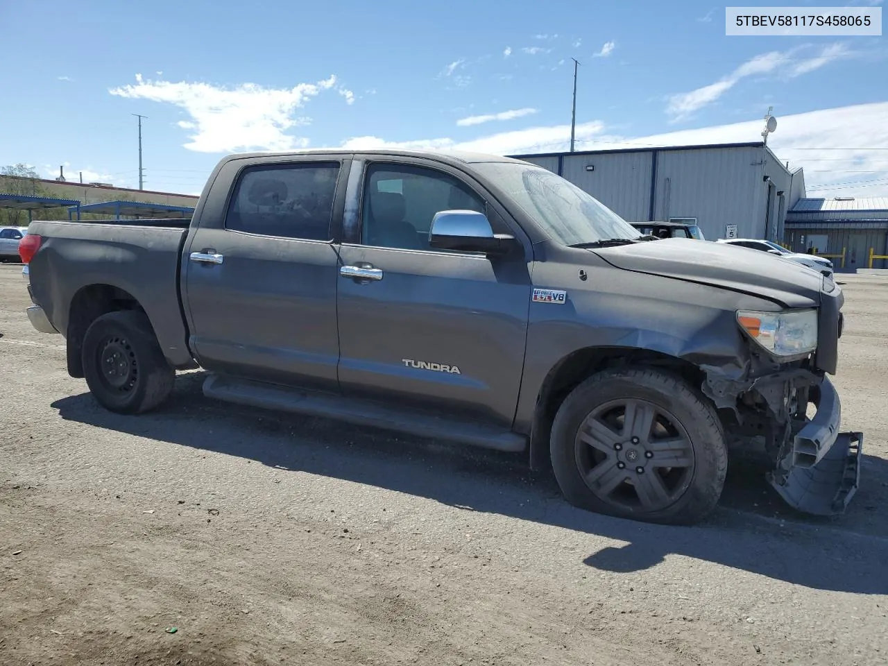 2007 Toyota Tundra Crewmax Limited VIN: 5TBEV58117S458065 Lot: 72472794